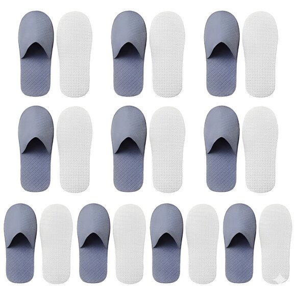 Quilted Closed Toe Slippers with Anti-Slip Sole for Guests,Travel (Unisex) - Picture 1 of 6